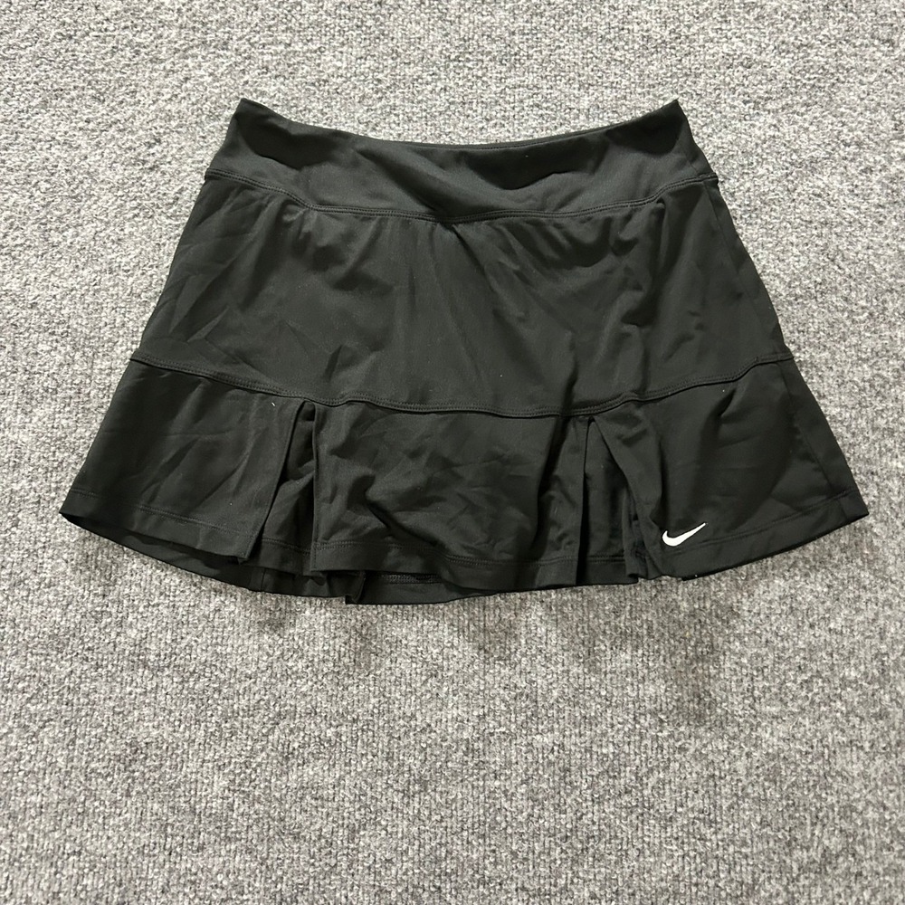 Nike Skort Womens Size S Black Dri-Fit Pleated Athletic Tennis Golf Skirt Stain